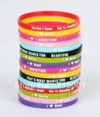 One Direction  5 milímetros Silicone Bracelet (120 peças)